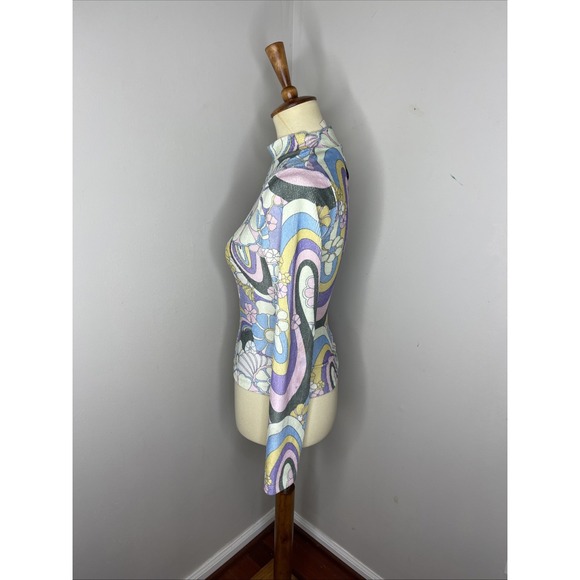 Damson Madder Peggy Psych Long Sleeve Top in Purple Sz 6 - Picture 3 of 10